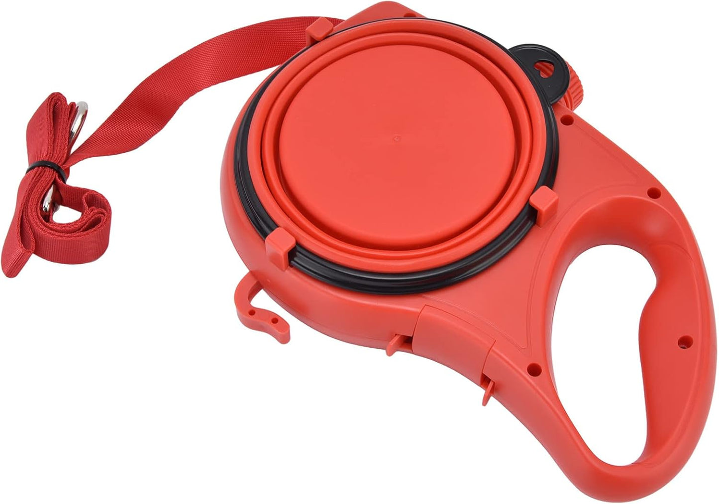 Multi-Functional Pet Leash with Collapsible Feeding Bowl