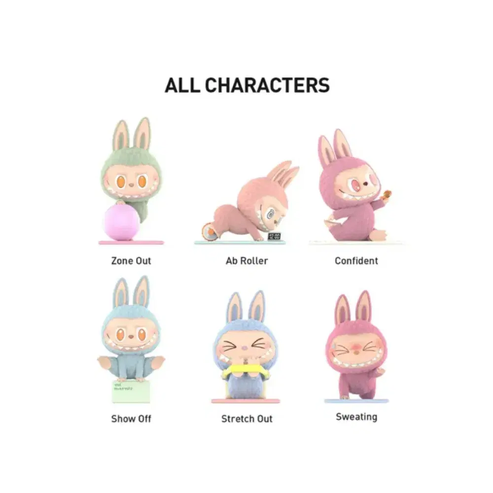 Labubu The Monsters Lazy Yoga Series Figures Sealed Case