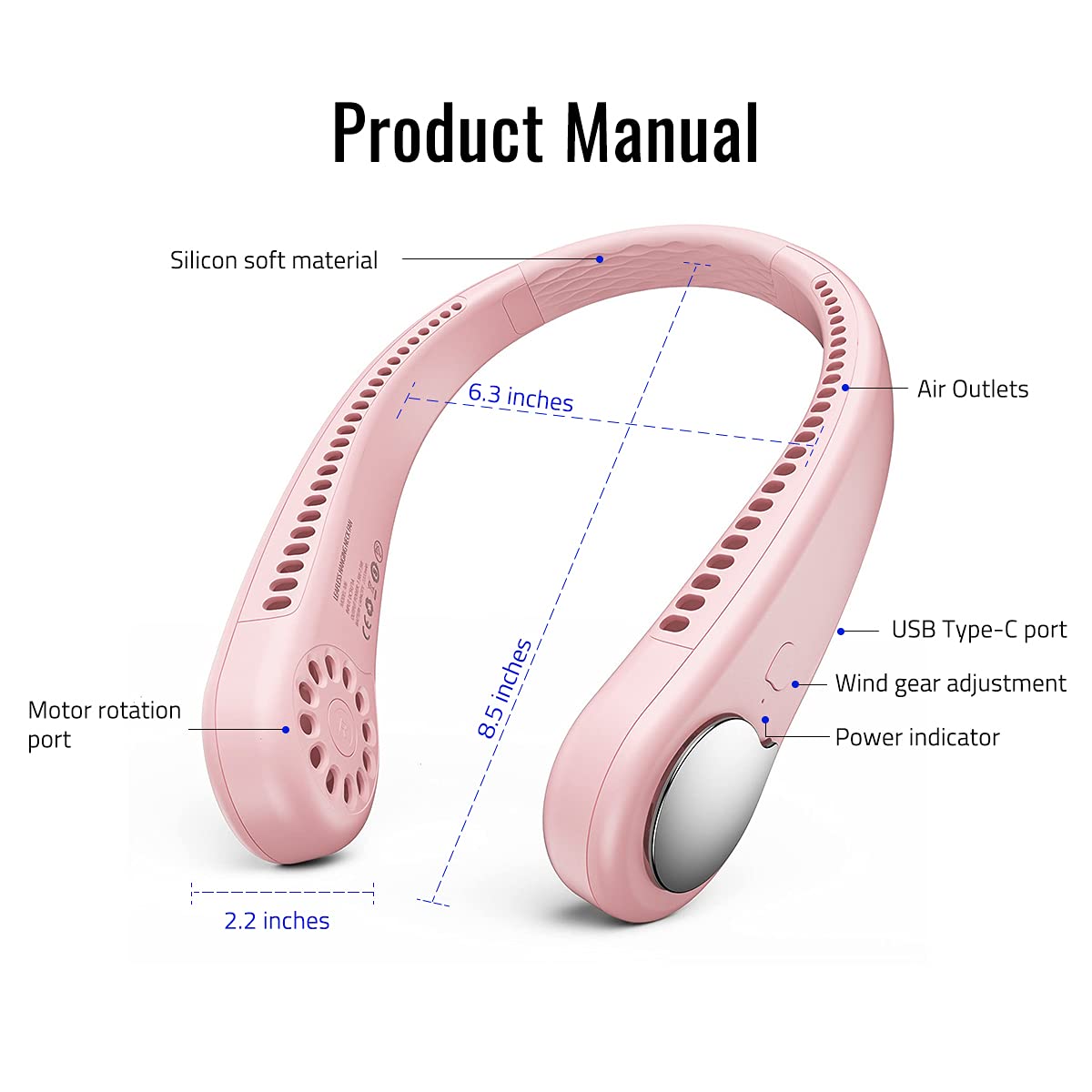 Portable Neck Fan  – USB Rechargeable