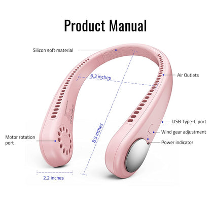Portable Neck Fan  – USB Rechargeable
