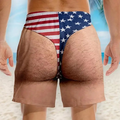 American Flag Unisex Swim Beach Shorts