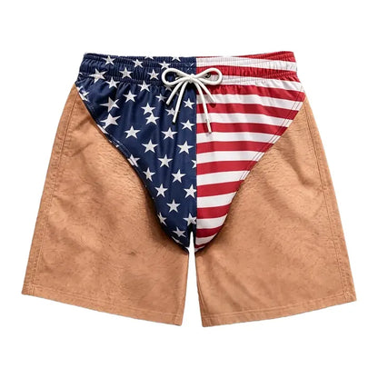 American Flag Unisex Swim Beach Shorts