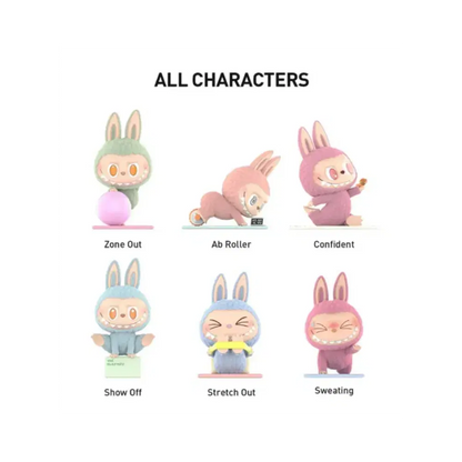 Labubu The Monsters Lazy Yoga Series Figures Sealed Case